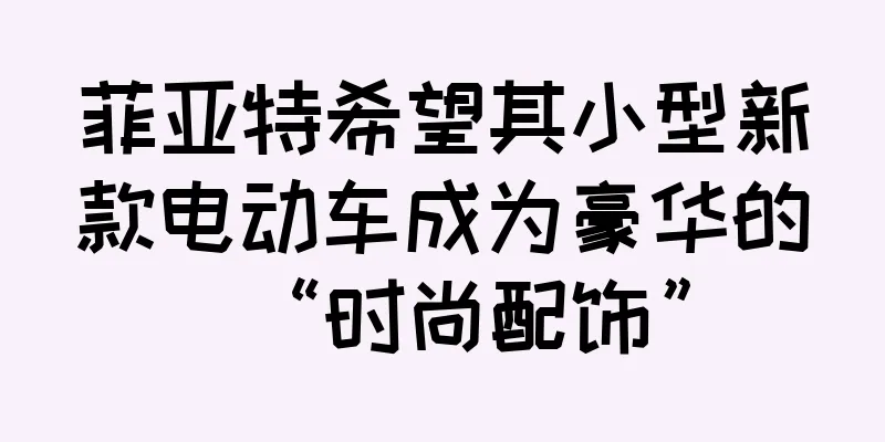 菲亚特希望其小型新款电动车成为豪华的“时尚配饰”