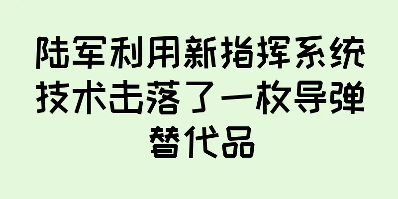 陆军利用新指挥系统技术击落了一枚导弹替代品