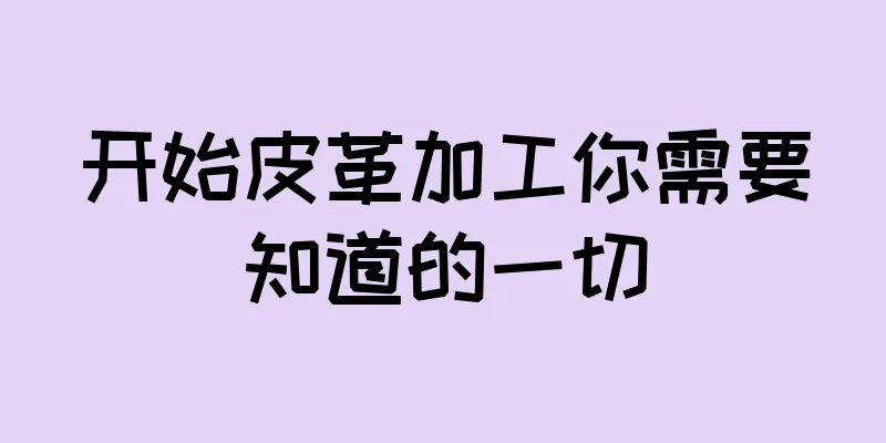 开始皮革加工你需要知道的一切