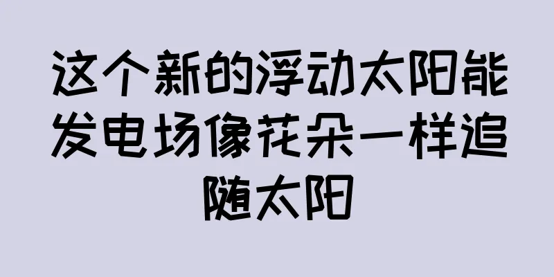 这个新的浮动太阳能发电场像花朵一样追随太阳