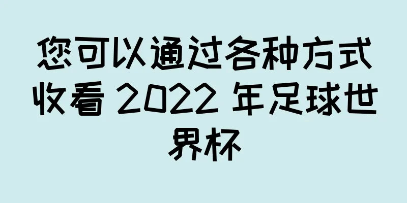您可以通过各种方式收看 2022 年足球世界杯