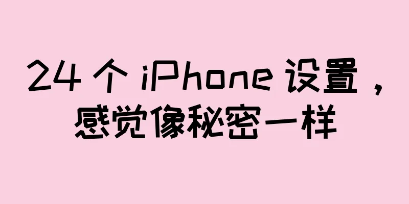 24 个 iPhone 设置，感觉像秘密一样