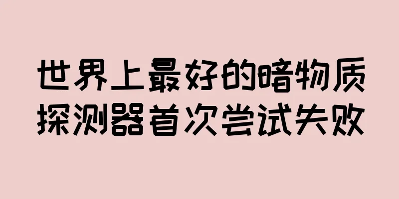 世界上最好的暗物质探测器首次尝试失败