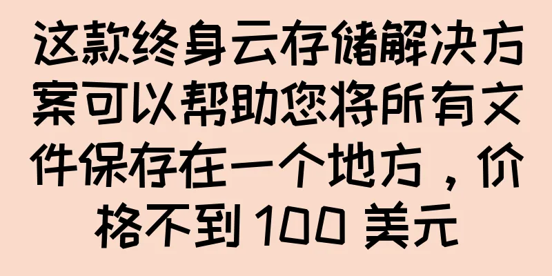 这款终身云存储解决方案可以帮助您将所有文件保存在一个地方，价格不到 100 美元