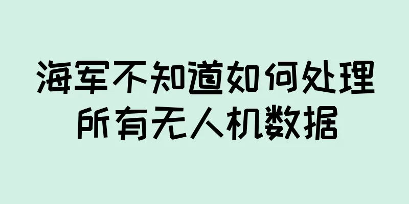 海军不知道如何处理所有无人机数据