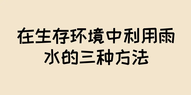在生存环境中利用雨水的三种方法