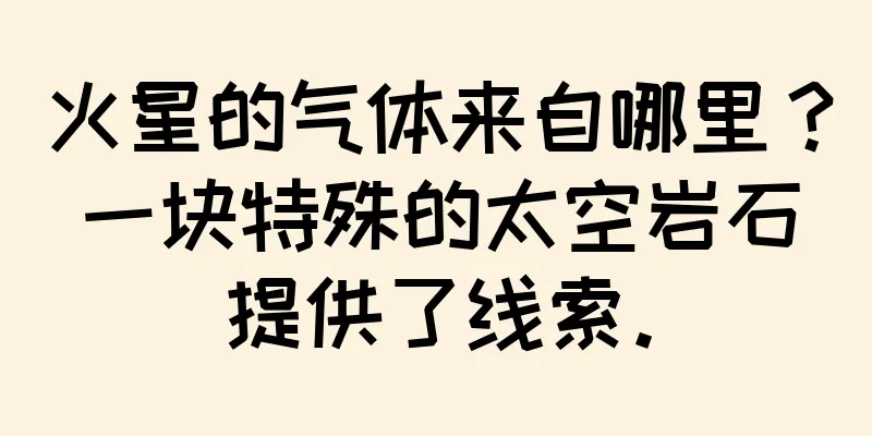 火星的气体来自哪里？一块特殊的太空岩石提供了线索。