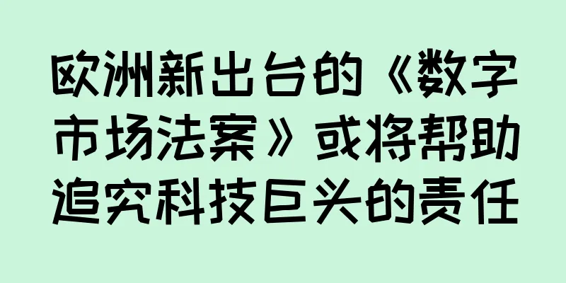 欧洲新出台的《数字市场法案》或将帮助追究科技巨头的责任