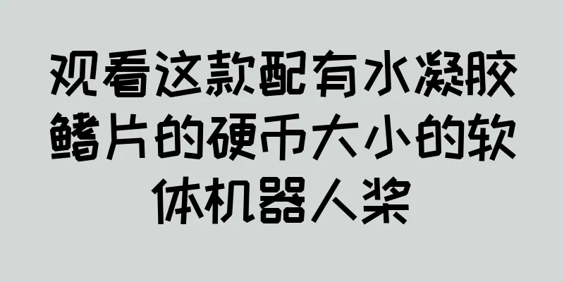 观看这款配有水凝胶鳍片的硬币大小的软体机器人桨
