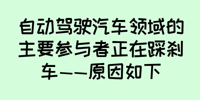 自动驾驶汽车领域的主要参与者正在踩刹车——原因如下