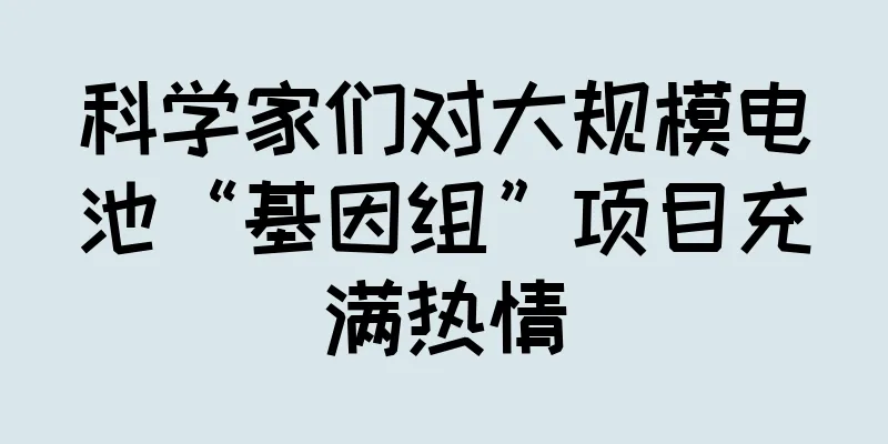 科学家们对大规模电池“基因组”项目充满热情