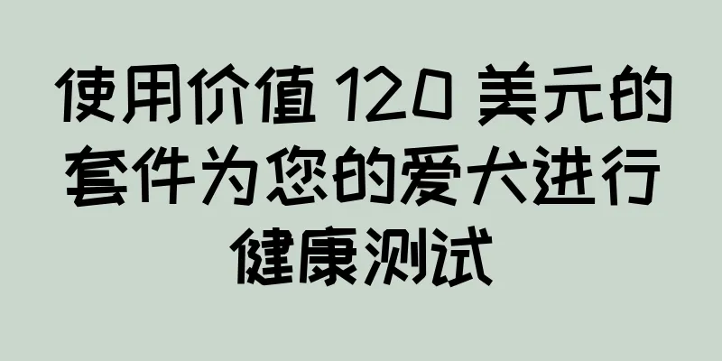 使用价值 120 美元的套件为您的爱犬进行健康测试
