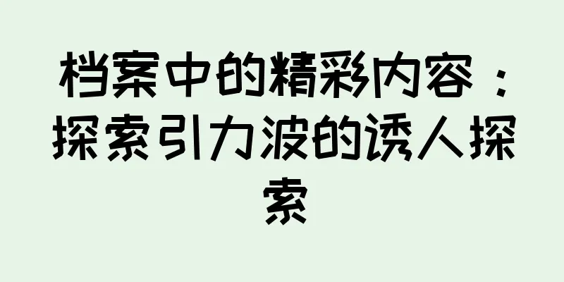 档案中的精彩内容：探索引力波的诱人探索