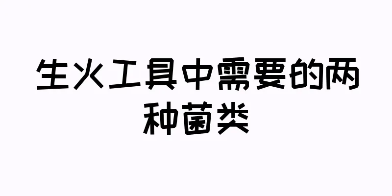 生火工具中需要的两种菌类