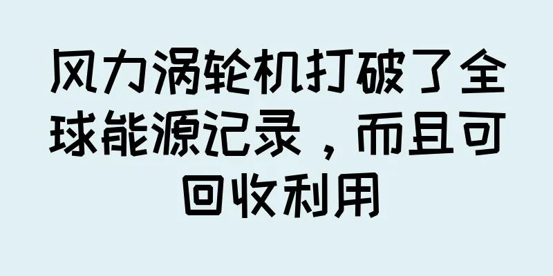 风力涡轮机打破了全球能源记录，而且可回收利用