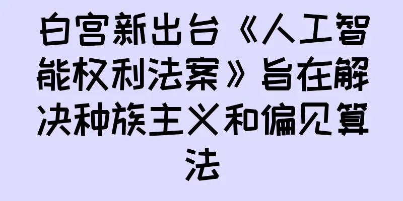 白宫新出台《人工智能权利法案》旨在解决种族主义和偏见算法
