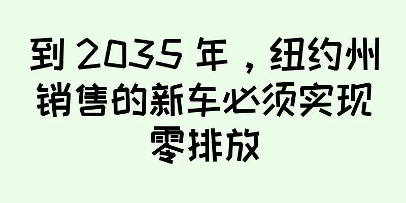 到 2035 年，纽约州销售的新车必须实现零排放