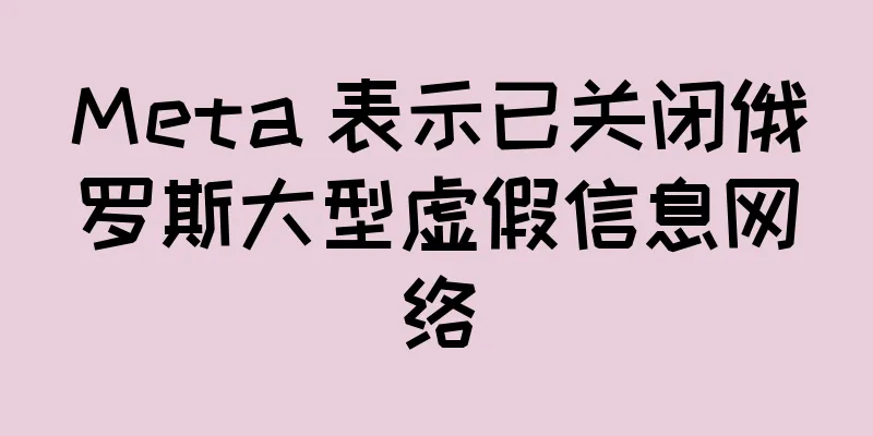 Meta 表示已关闭俄罗斯大型虚假信息网络