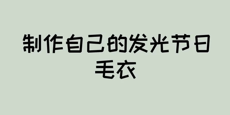 制作自己的发光节日毛衣