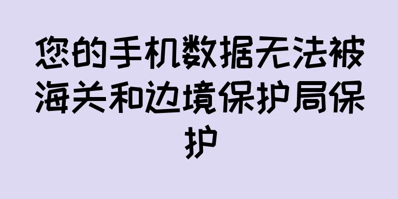 您的手机数据无法被海关和边境保护局保护