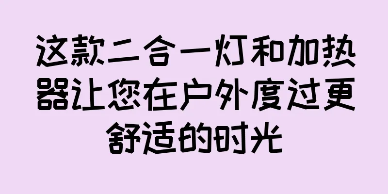 这款二合一灯和加热器让您在户外度过更舒适的时光