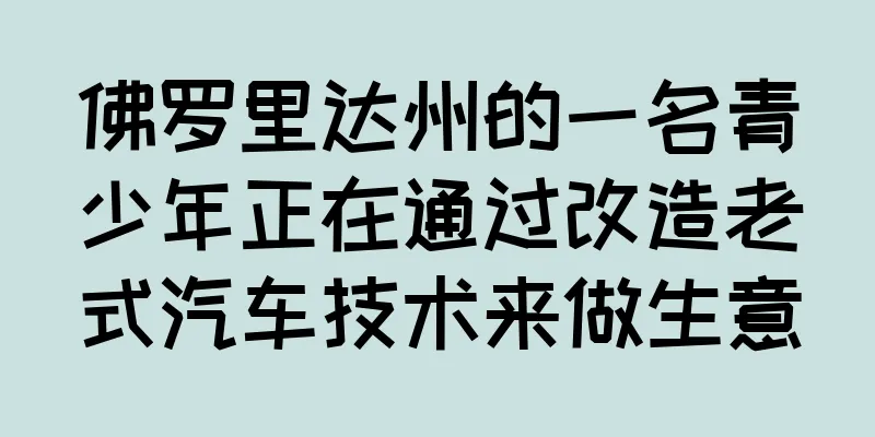 佛罗里达州的一名青少年正在通过改造老式汽车技术来做生意