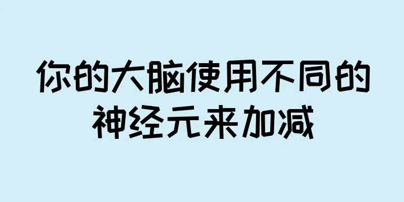 你的大脑使用不同的神经元来加减