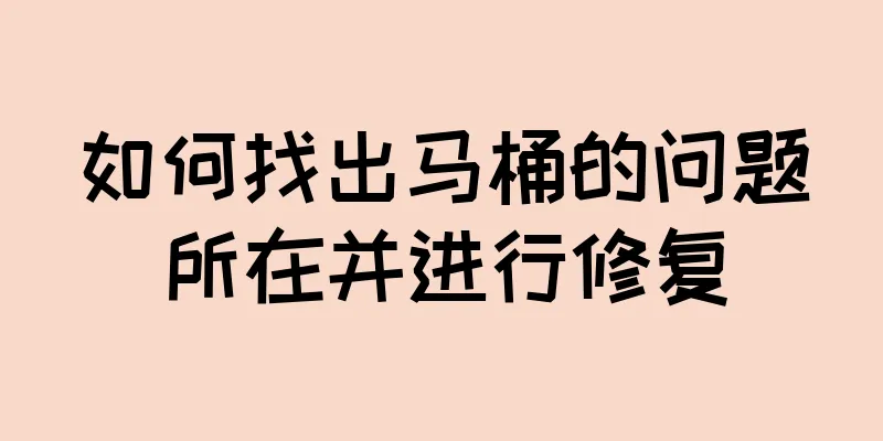 如何找出马桶的问题所在并进行修复