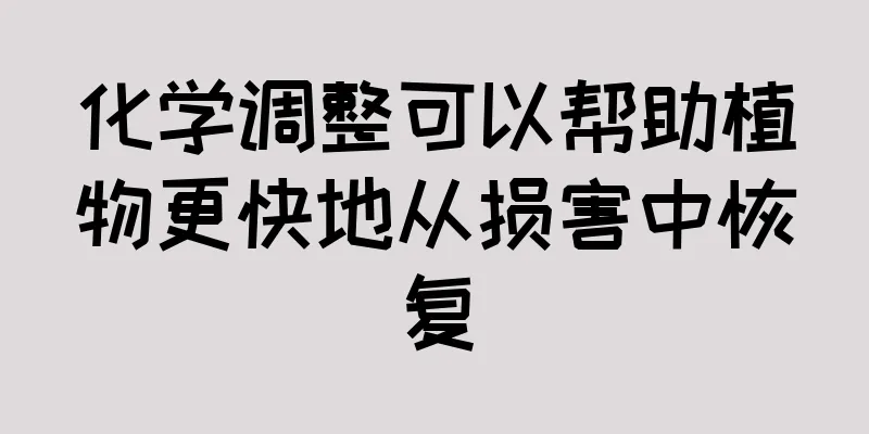 化学调整可以帮助植物更快地从损害中恢复