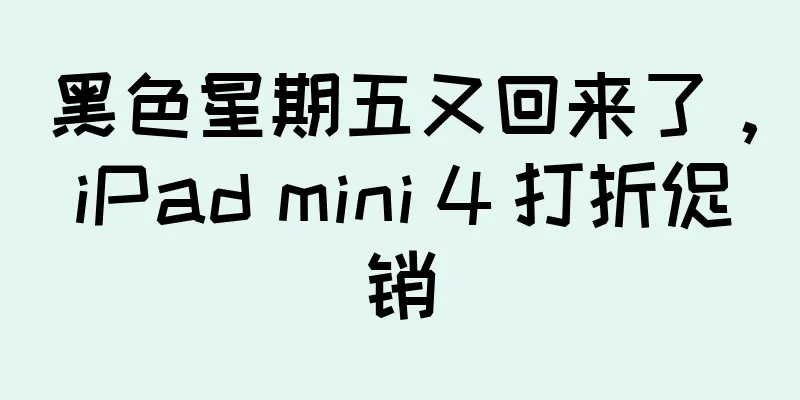 黑色星期五又回来了，iPad mini 4 打折促销