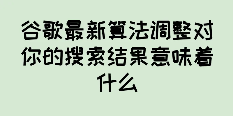 谷歌最新算法调整对你的搜索结果意味着什么