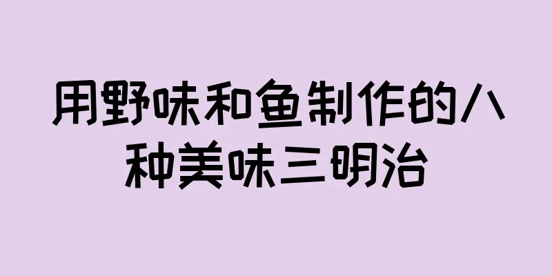 用野味和鱼制作的八种美味三明治