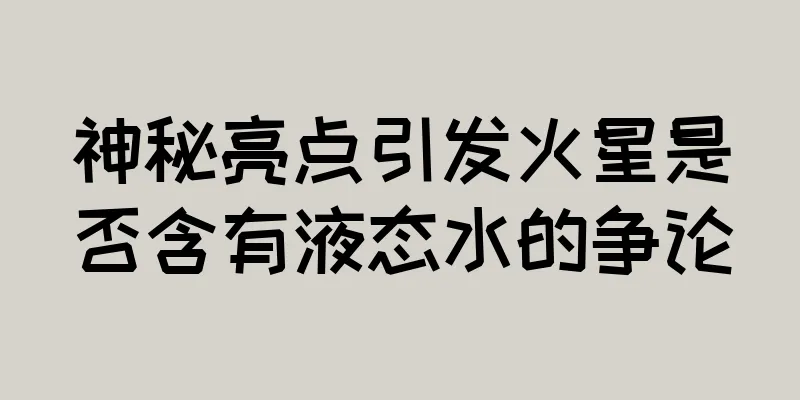神秘亮点引发火星是否含有液态水的争论