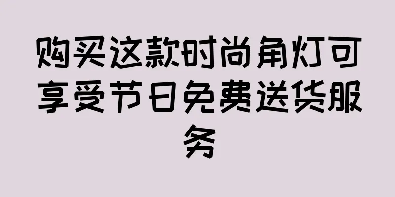 购买这款时尚角灯可享受节日免费送货服务