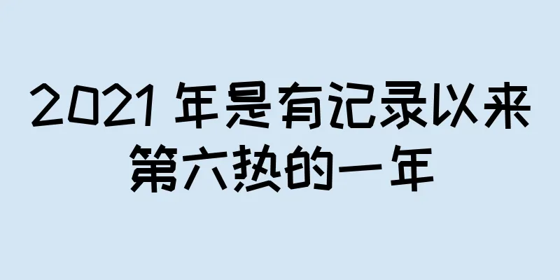 2021 年是有记录以来第六热的一年