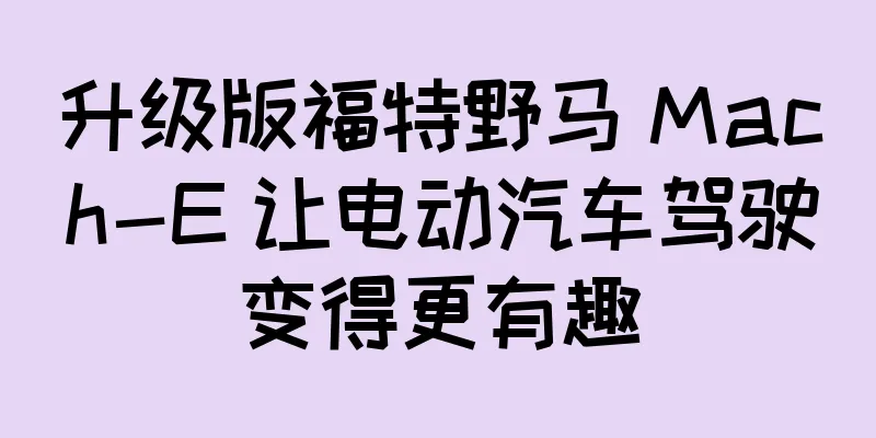 升级版福特野马 Mach-E 让电动汽车驾驶变得更有趣