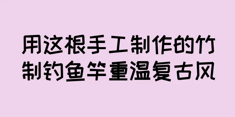 用这根手工制作的竹制钓鱼竿重温复古风