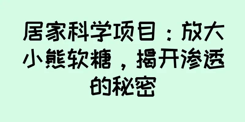 居家科学项目：放大小熊软糖，揭开渗透的秘密