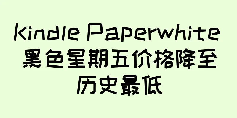 Kindle Paperwhite 黑色星期五价格降至历史最低