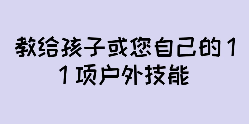 教给孩子或您自己的 11 项户外技能