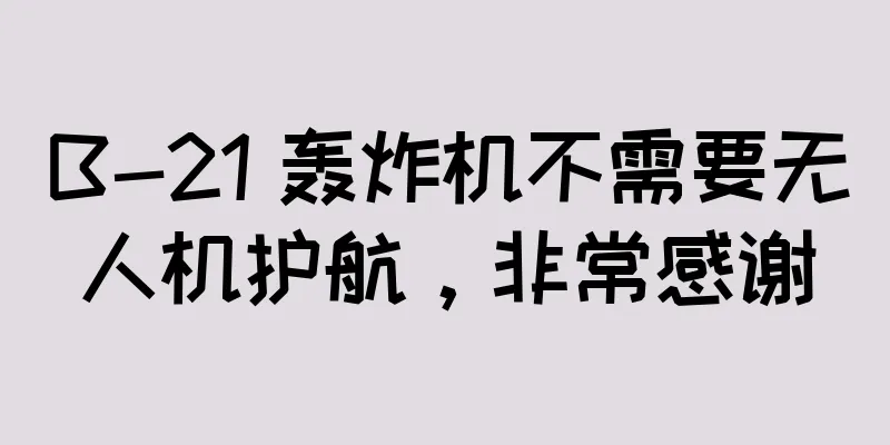 B-21 轰炸机不需要无人机护航，非常感谢