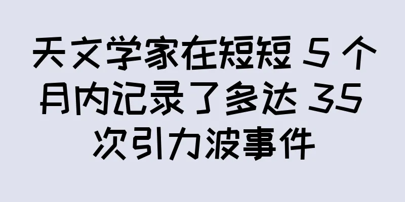 天文学家在短短 5 个月内记录了多达 35 次引力波事件
