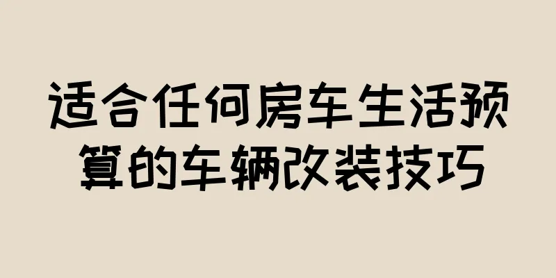 适合任何房车生活预算的车辆改装技巧