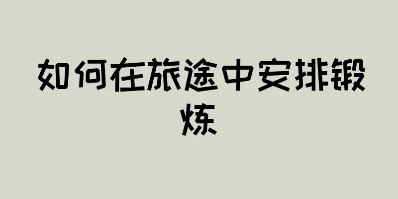 如何在旅途中安排锻炼
