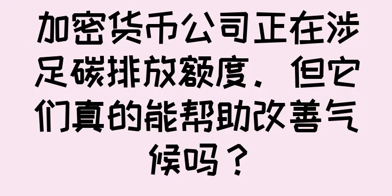 加密货币公司正在涉足碳排放额度。但它们真的能帮助改善气候吗？