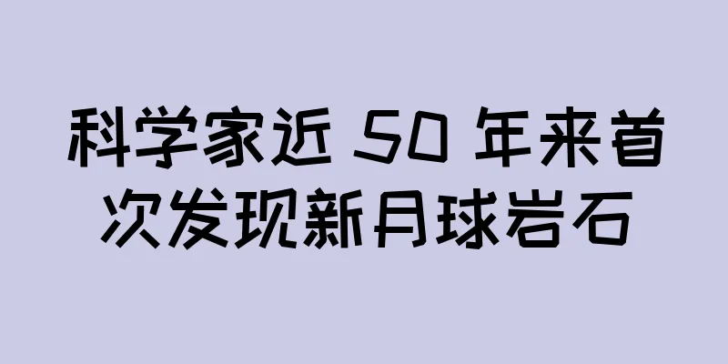 科学家近 50 年来首次发现新月球岩石