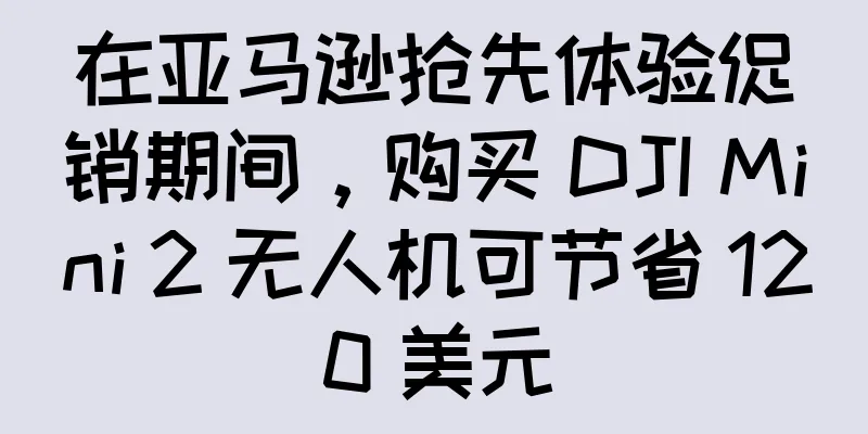 在亚马逊抢先体验促销期间，购买 DJI Mini 2 无人机可节省 120 美元