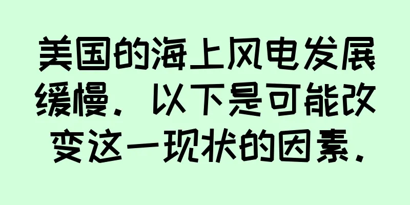 美国的海上风电发展缓慢。以下是可能改变这一现状的因素。