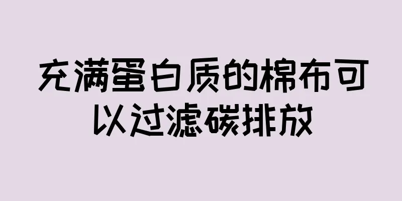 充满蛋白质的棉布可以过滤碳排放