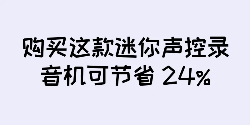 购买这款迷你声控录音机可节省 24%
